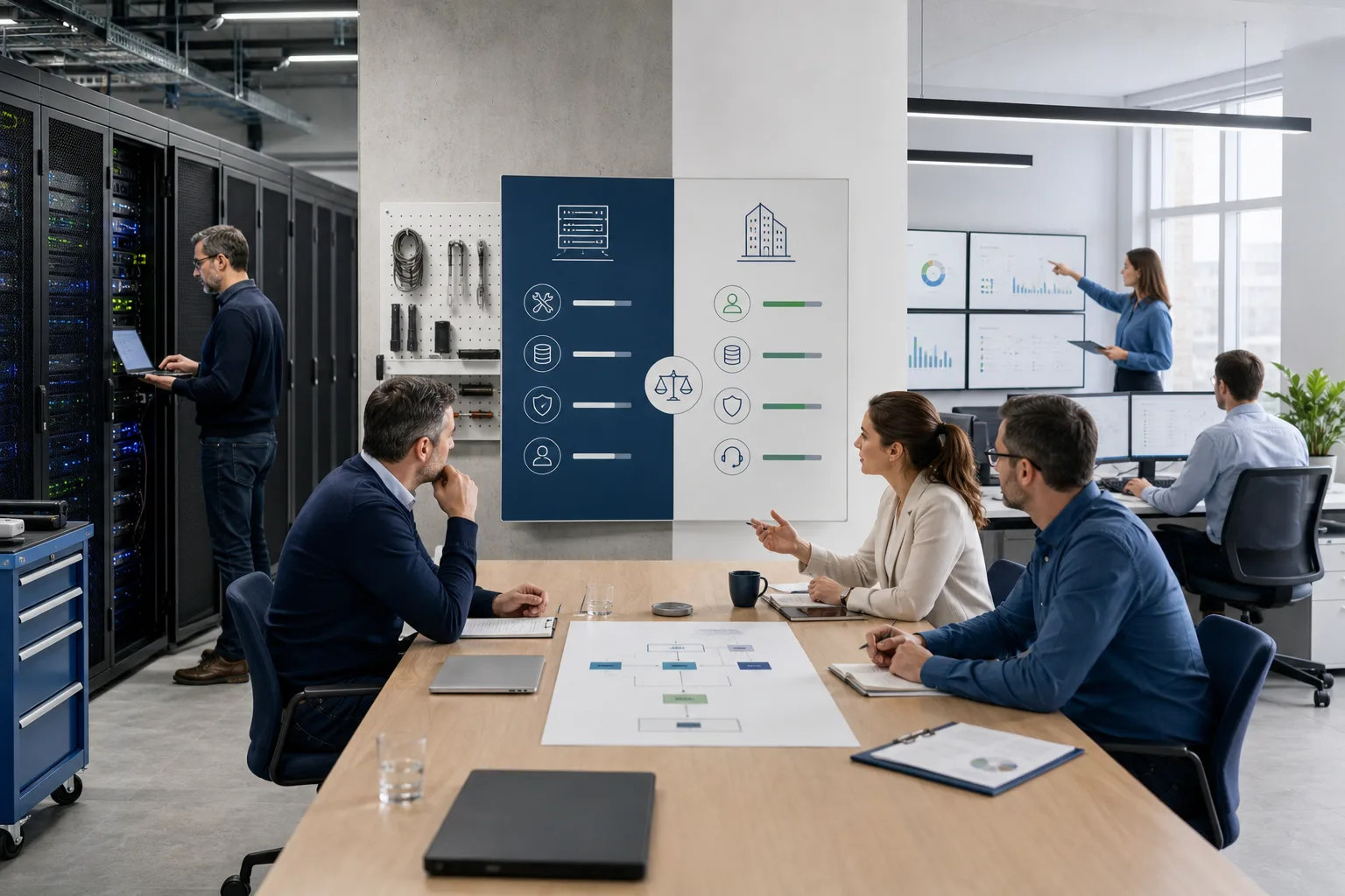 IT- und Fachverantwortliche vergleichen Self-Hosting und Managed Hosting für Business-Software